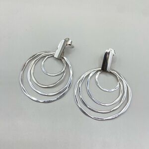 RLM Studios Robert Lee Morris Hammered Frontal Circle Earrings